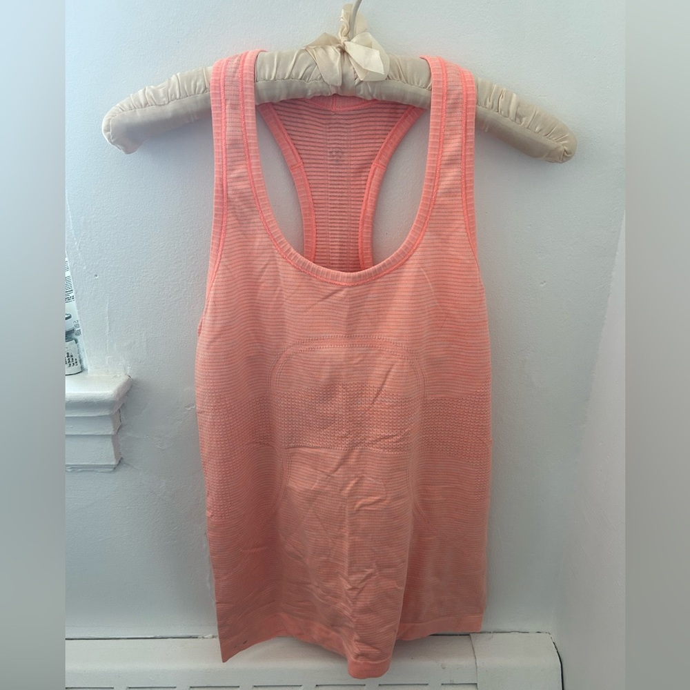 Lululemon bright pink swiftly tech tank top size 6